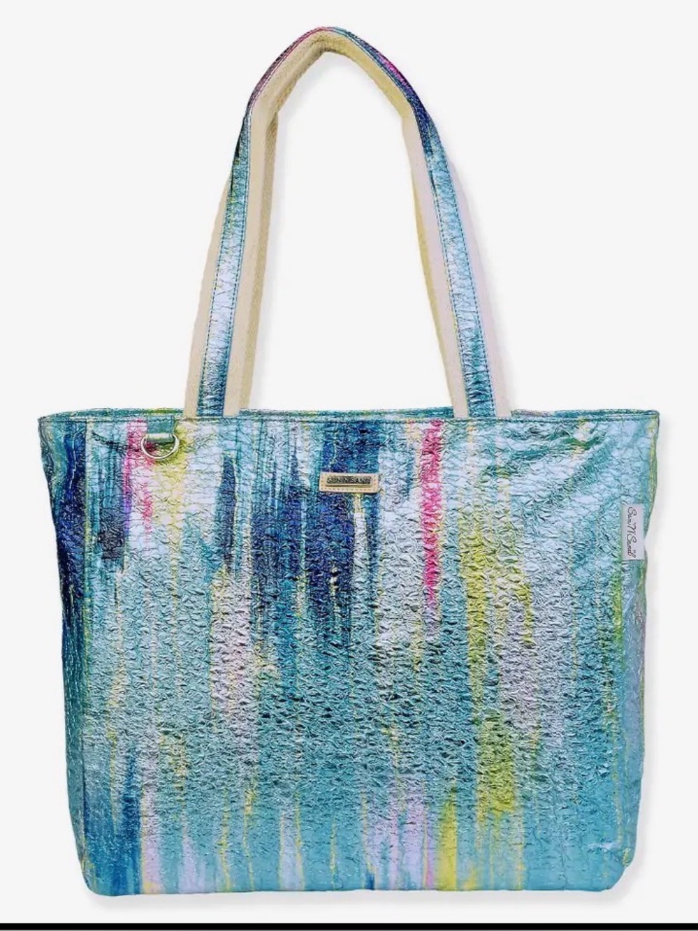 NWT OMBRÉ METALLIC BEACH BAG $49.50